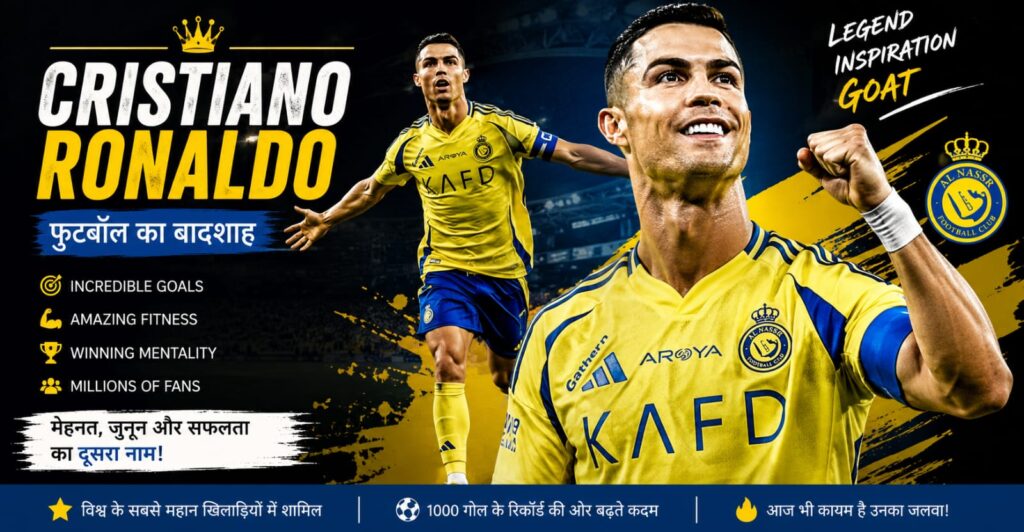 Cristiano Ronaldo – फुटबॉल की दुनिया का सबसे बड़ा सुपरस्टार ⚽🔥