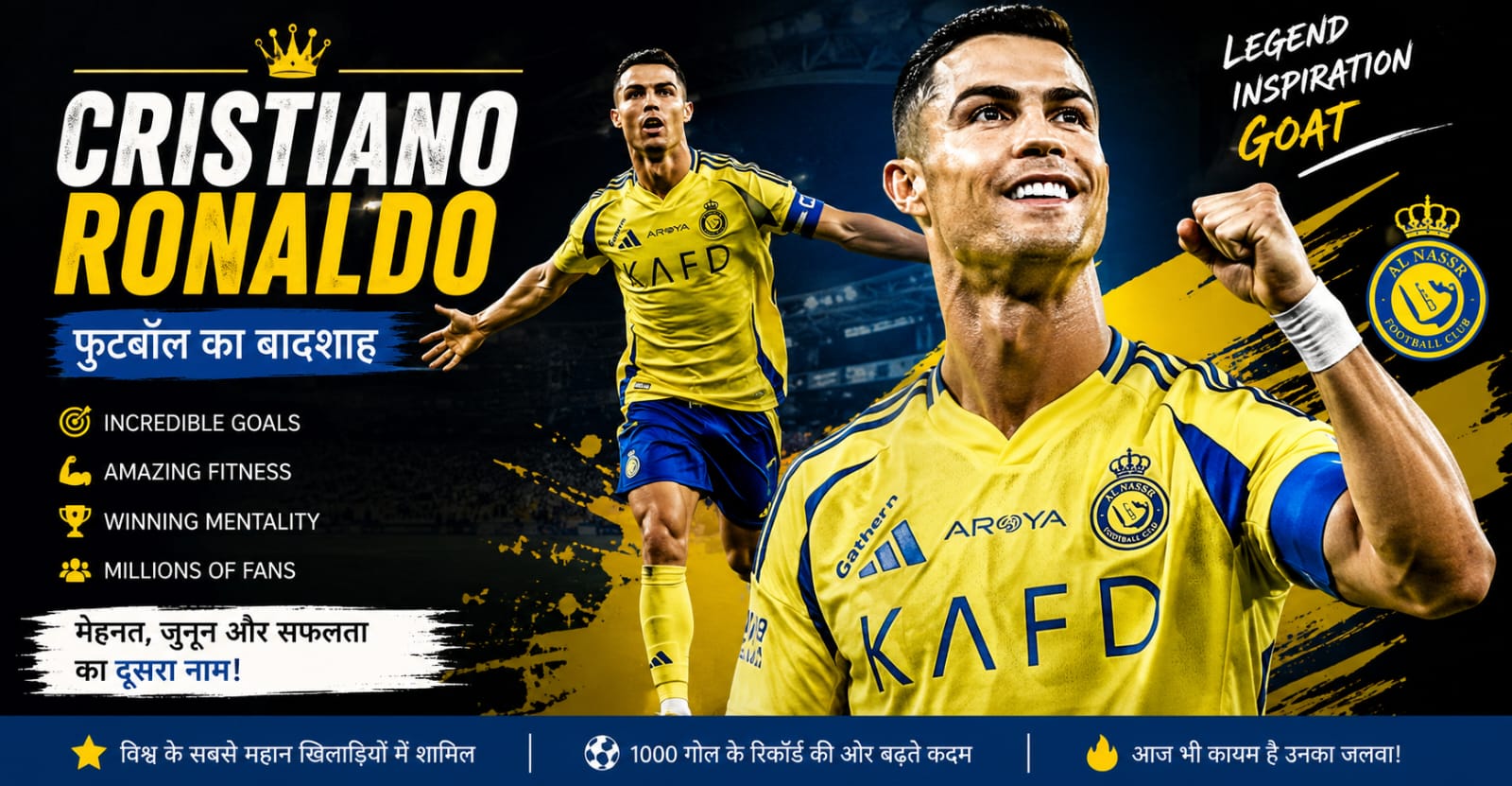 Cristiano Ronaldo – फुटबॉल की दुनिया का सबसे बड़ा सुपरस्टार ⚽🔥