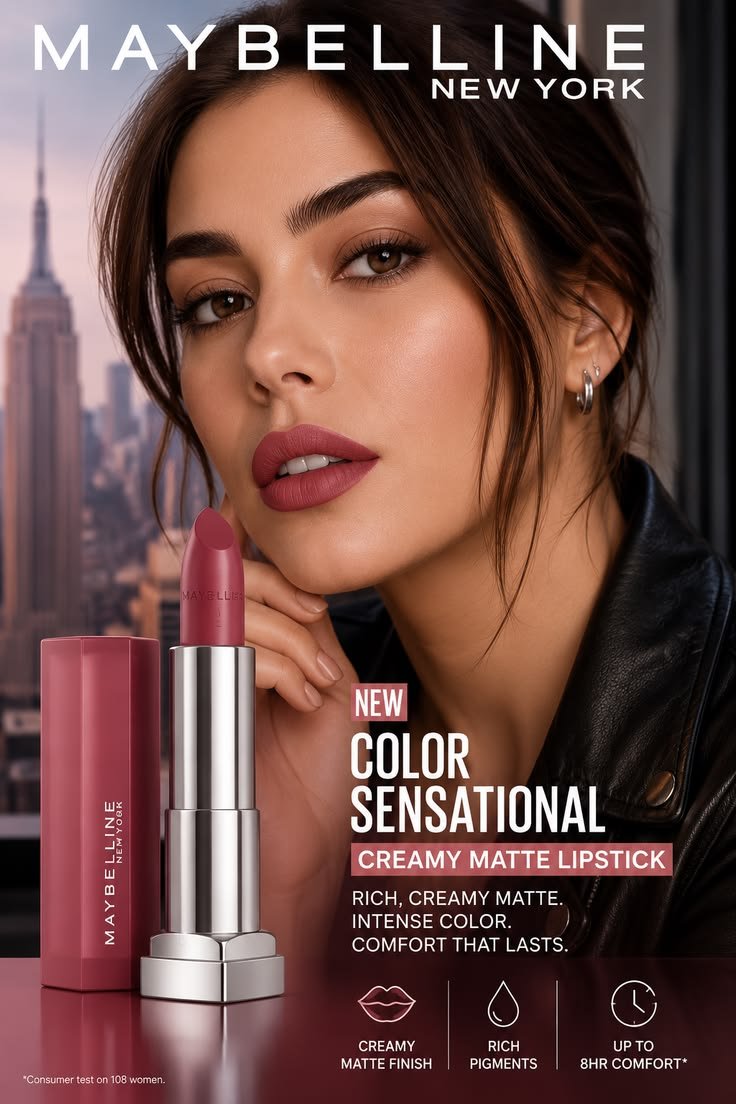 Maybelline New York Color Sensational Creamy Matte Lipstick Nude Nuance 657