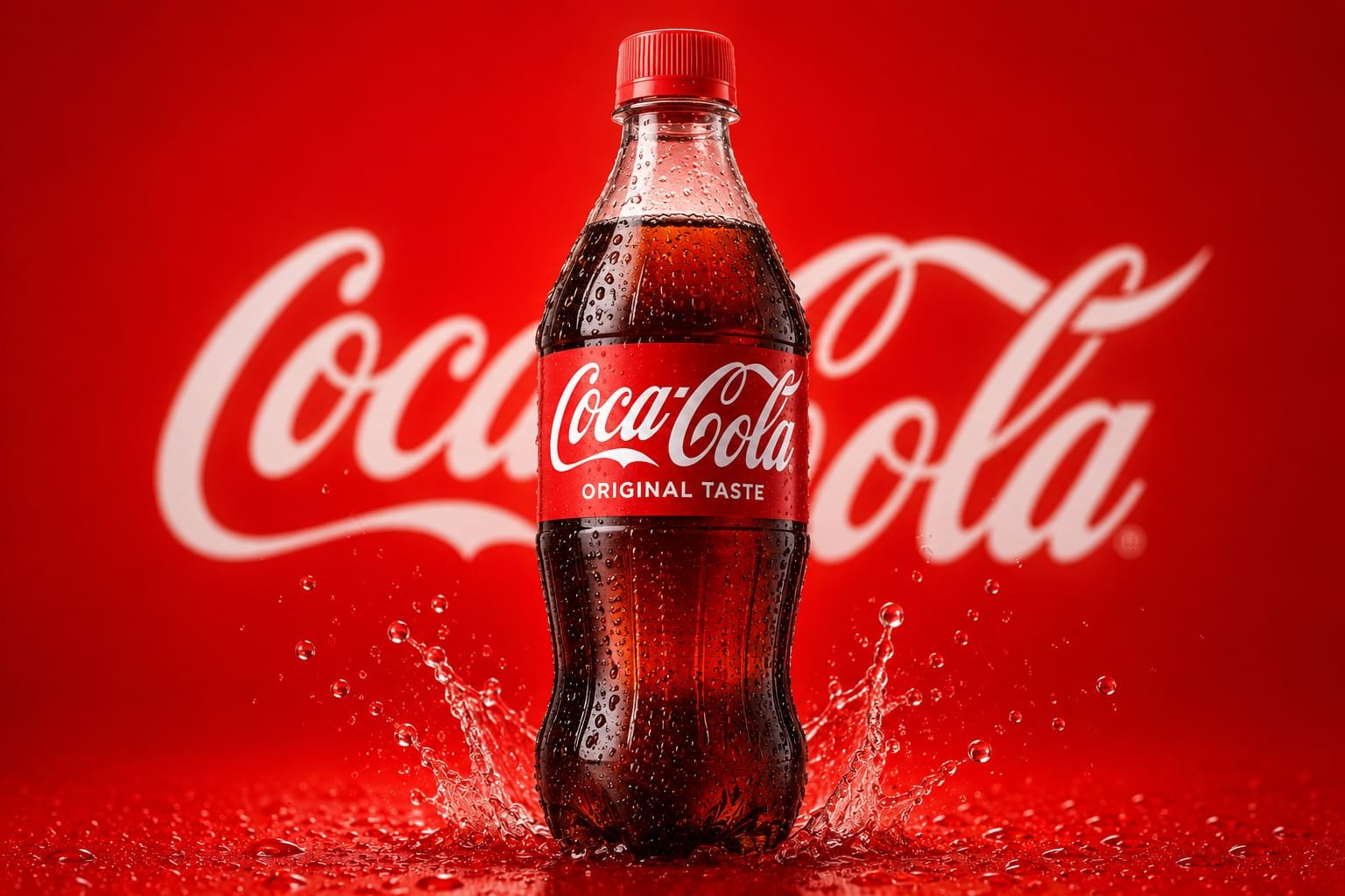 Pepsi carbonated soft drink bottle with refreshing taste