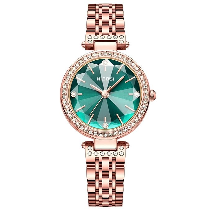 NIBOSI Women's Luxury Crystal Watch Review & Style Guide| viradome.in