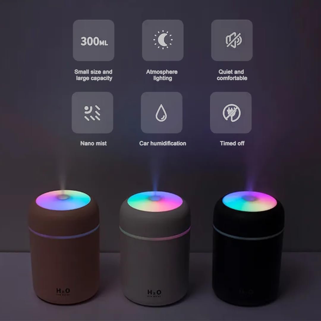 Alt Text: 300ml Essential Oil Diffuser and Humidifier with Ultrasonic Cool Mist Technology