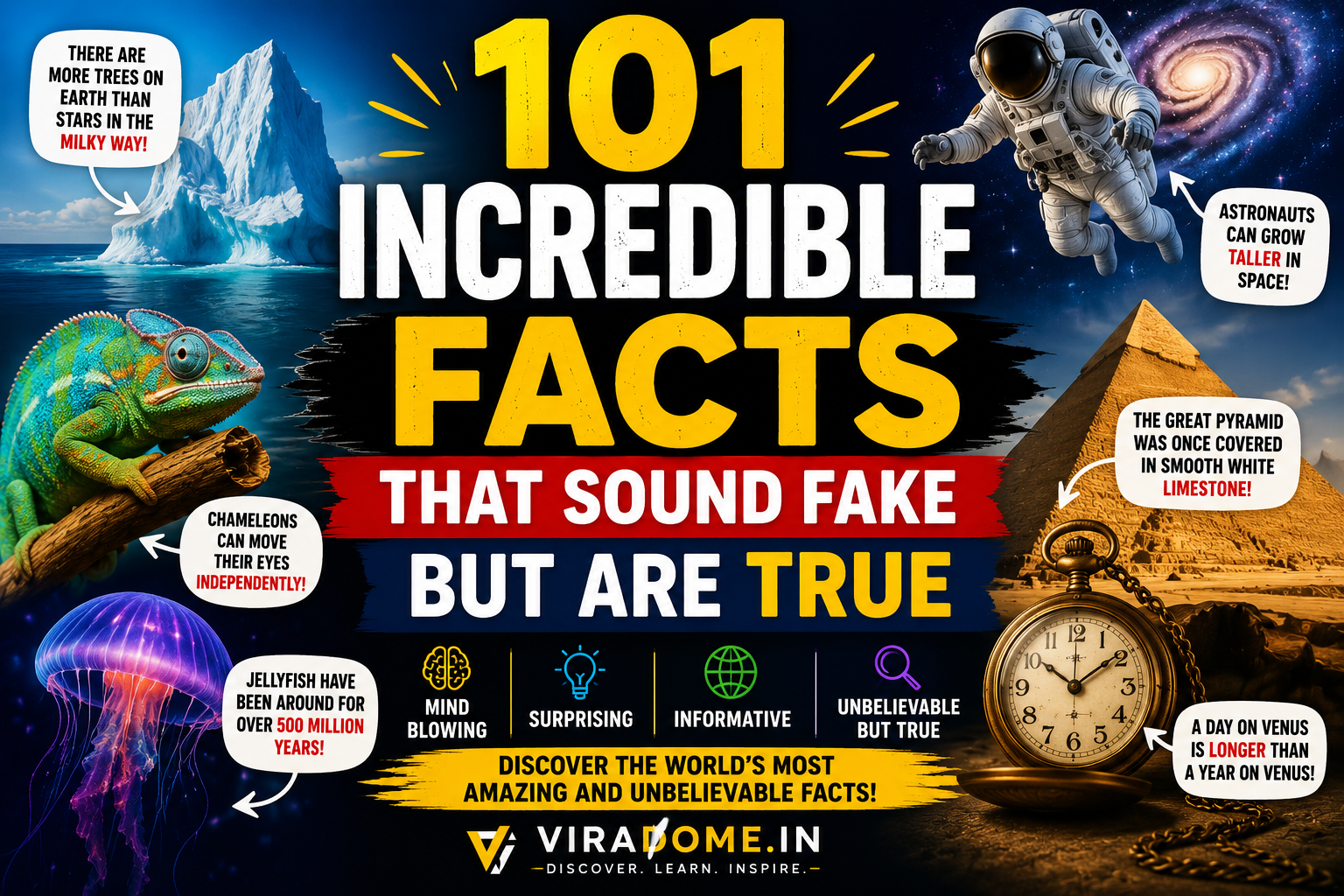 Student amazed while discovering 101 incredible facts that sound fake but are completely true, featuring science, nature, space, history, and technology facts – ViraDome