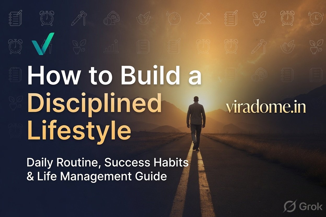How to Build a Disciplined Lifestyle - Daily Routine, Success Habits and Life Management Guide featured image on viradome.in | viradome.in