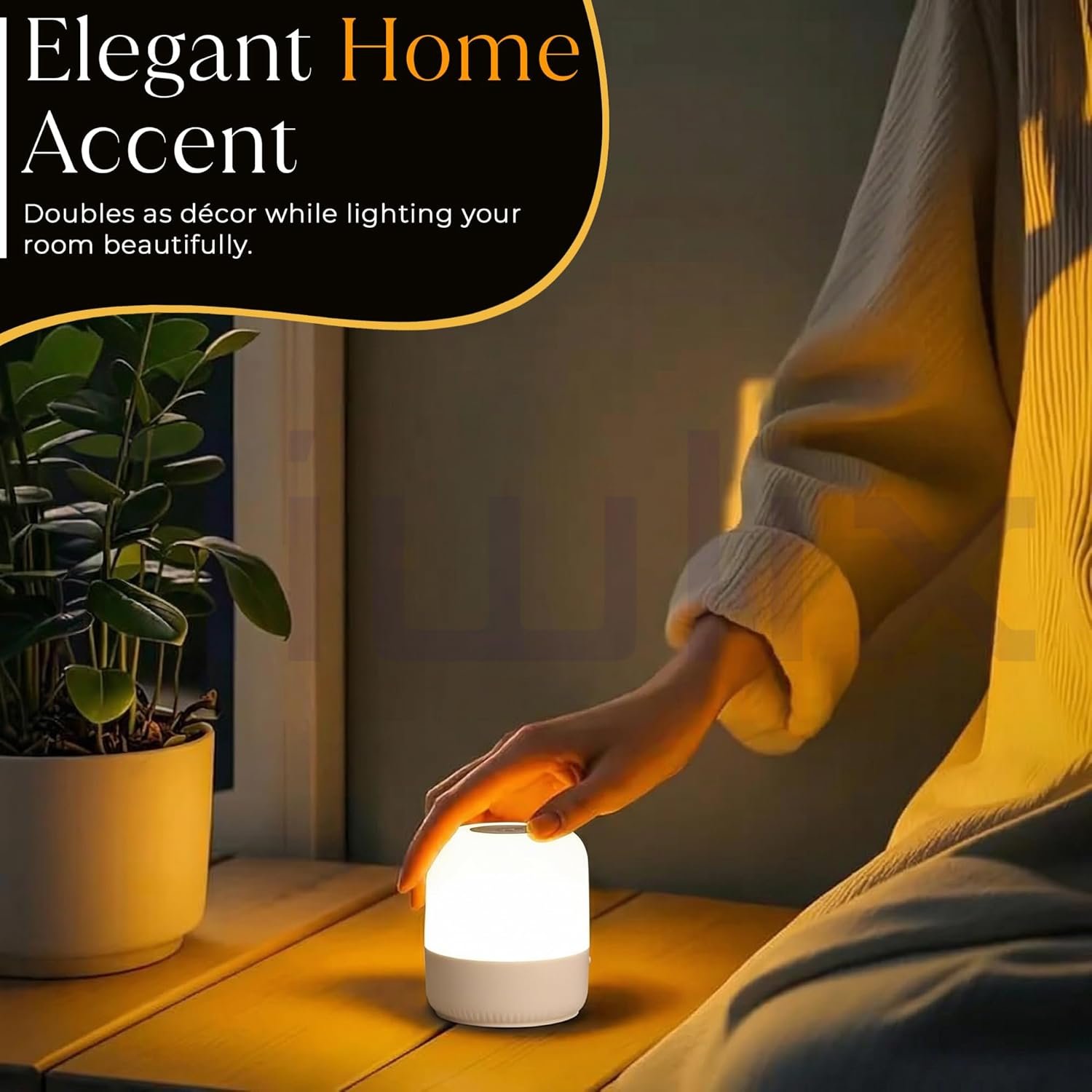 Niwlix Touch Control Night Light with adjustable brightness for bedroom, study table, and bedside use – Viradome