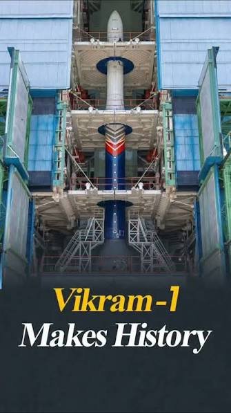 Skyroot Vikram-1 rocket successfully launching into space from Sriharikota, marking India's first private orbital rocket mission. Featured image by ViraDome.in.