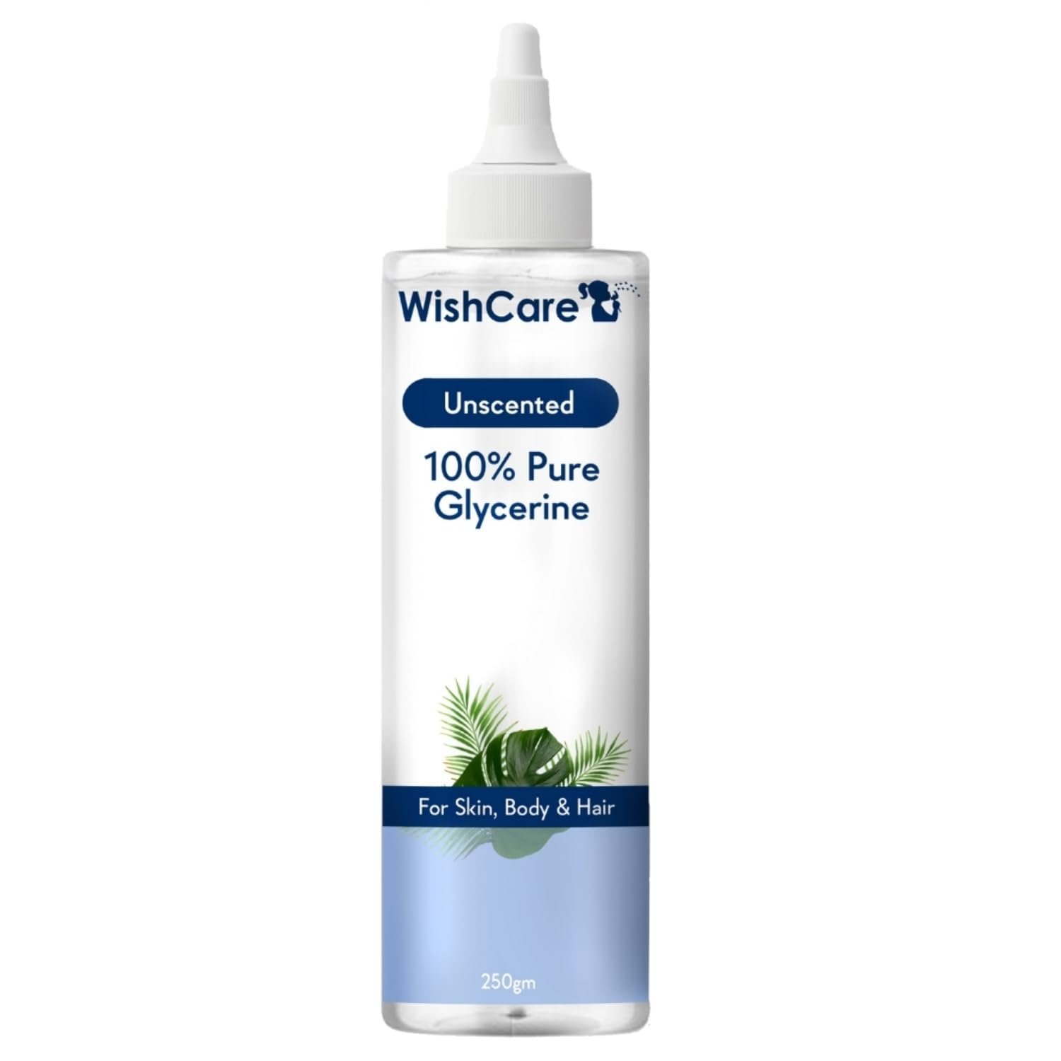WishCare Unscented Glycerine Gel 250gm jar featuring a 100% pure and vegan formula for skin hydration – Viradome