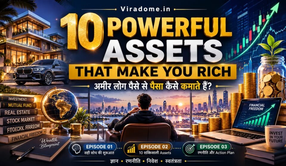 10 Powerful Assets That Make You Rich – अमीर लोग पैसे से पैसा कैसे कमाते हैं? 10 सबसे शक्तिशाली Assets जो आपको Financial Freedom की ओर ले जा सकते हैं | Finance Guide by ViraDome.in