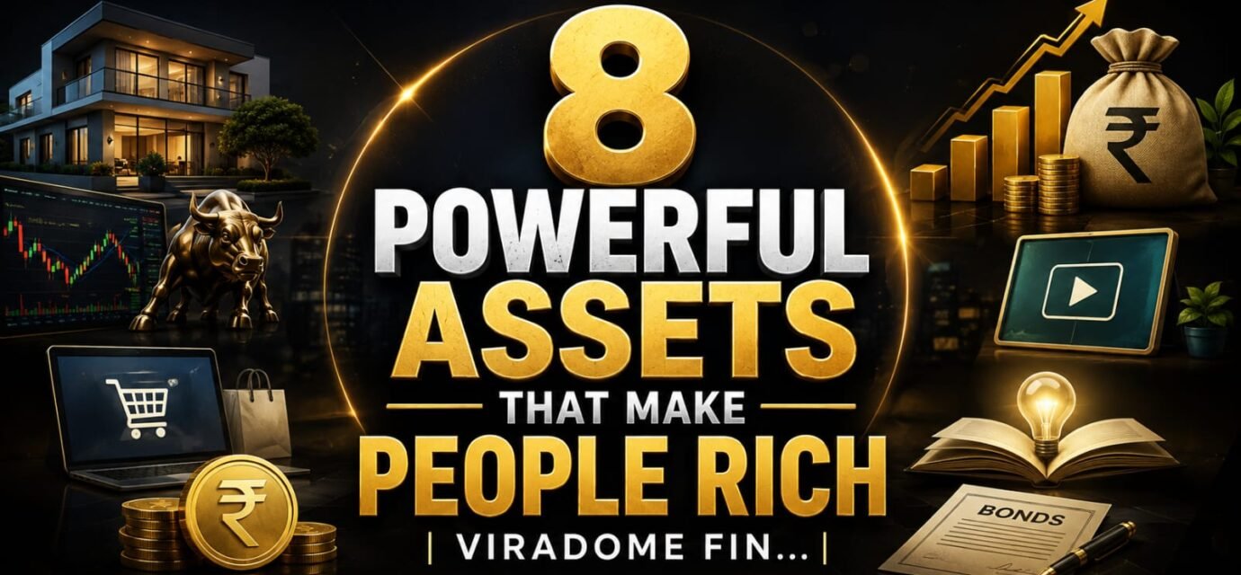 8 Powerful Assets That Make People Rich – Financial Freedom, Passive Income और Cash Flow को समझाने वाला प्रीमियम Finance Guide | ViraDome Finance